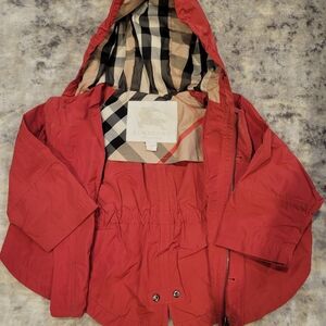 Burberry Children waterproof hooded jacket 12m